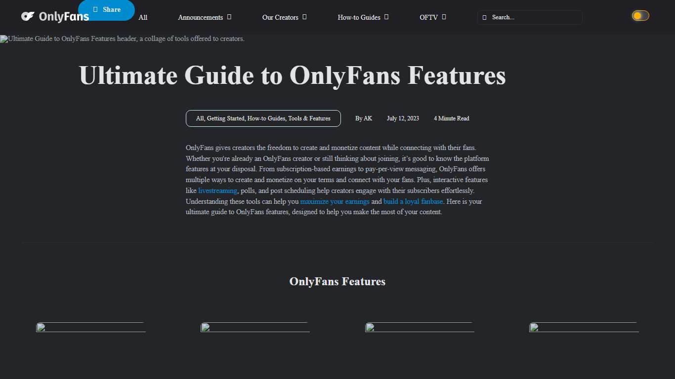 Ultimate Guide to OnlyFans Features - OnlyFans Blog